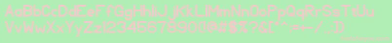 TlSansSerifBold Font – Pink Fonts on Green Background