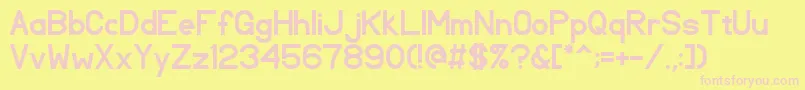 TlSansSerifBold Font – Pink Fonts on Yellow Background