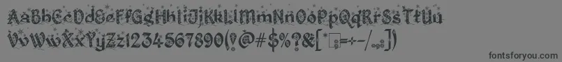 フォントKingthingsChristmas2.2 – 黒い文字の灰色の背景