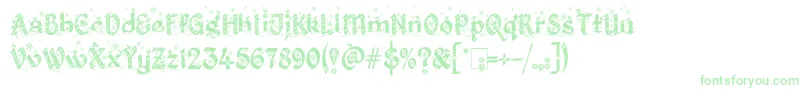 KingthingsChristmas2.2-Schriftart – Grüne Schriften auf weißem Hintergrund