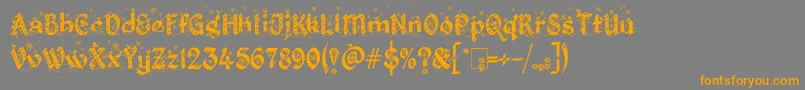 KingthingsChristmas2.2-Schriftart – Orangefarbene Schriften auf grauem Hintergrund