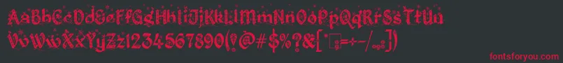 KingthingsChristmas2.2 Font – Red Fonts on Black Background