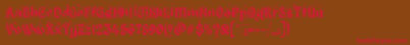 KingthingsChristmas2.2 Font – Red Fonts on Brown Background