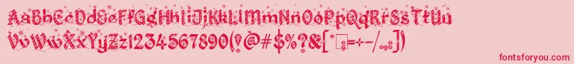 KingthingsChristmas2.2 Font – Red Fonts on Pink Background