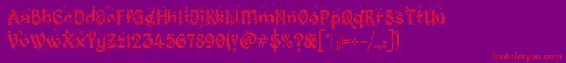 KingthingsChristmas2.2 Font – Red Fonts on Purple Background