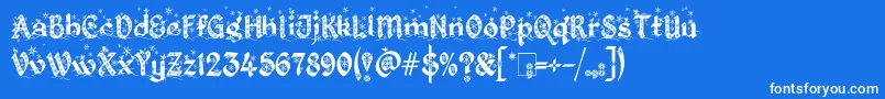 KingthingsChristmas2.2 Font – White Fonts on Blue Background