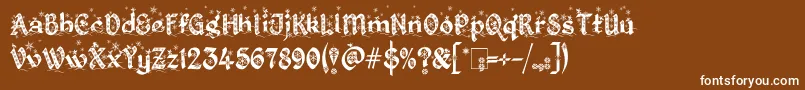KingthingsChristmas2.2 Font – White Fonts on Brown Background