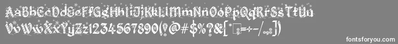 KingthingsChristmas2.2 Font – White Fonts on Gray Background