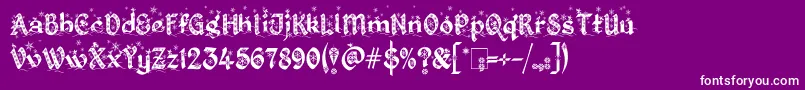 KingthingsChristmas2.2 Font – White Fonts on Purple Background