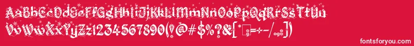 KingthingsChristmas2.2 Font – White Fonts on Red Background