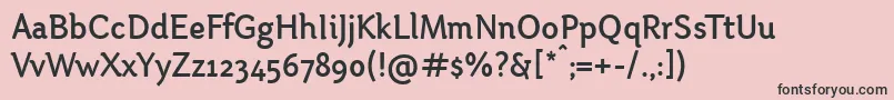 フォントOtariMedium – ピンクの背景に黒い文字
