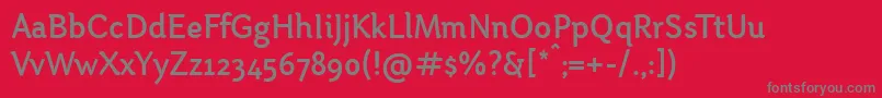 OtariMedium Font – Gray Fonts on Red Background