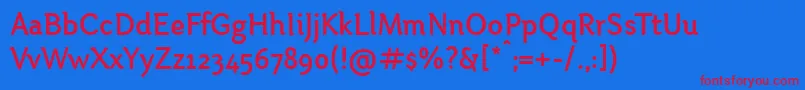 OtariMedium Font – Red Fonts on Blue Background