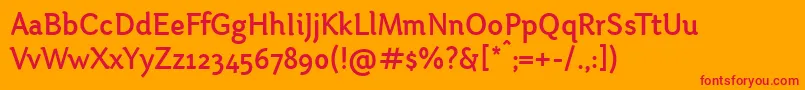 OtariMedium Font – Red Fonts on Orange Background