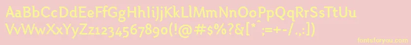 OtariMedium Font – Yellow Fonts on Pink Background
