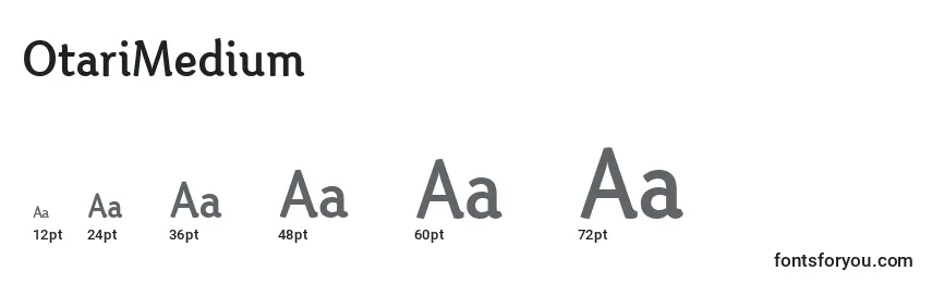 OtariMedium Font Sizes