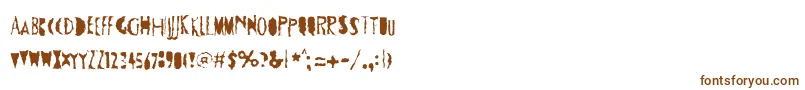 Шрифт Trabacco – коричневые шрифты на белом фоне