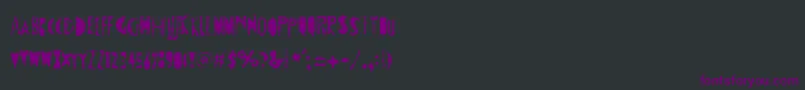 フォントTrabacco – 黒い背景に紫のフォント