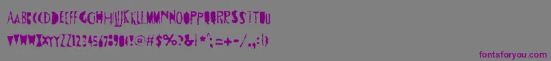 Шрифт Trabacco – фиолетовые шрифты на сером фоне