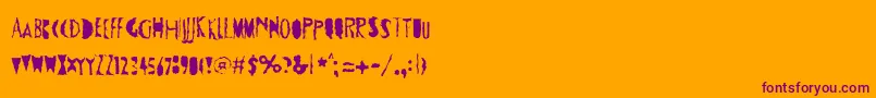 Trabacco Font – Purple Fonts on Orange Background