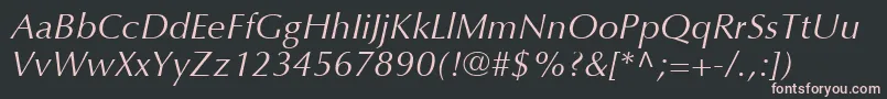 More about OptimaLtItalic Font OptimaLtItalic Font – Pink Fonts on Black Background