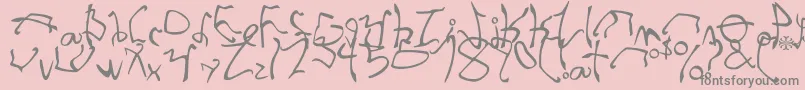 StretchedStrung Font – Gray Fonts on Pink Background