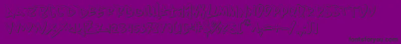 Fantom3D-Schriftart – Schwarze Schriften auf violettem Hintergrund