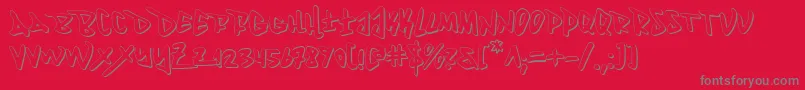 Fantom3D Font – Gray Fonts on Red Background