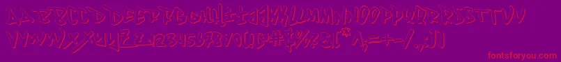 Fantom3D Font – Red Fonts on Purple Background