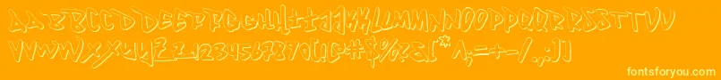 Fantom3D Font – Yellow Fonts on Orange Background