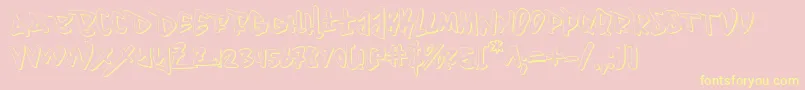 Fantom3D Font – Yellow Fonts on Pink Background
