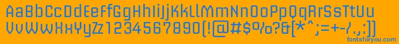 BriemakademistdRegular Font – Blue Fonts on Orange Background