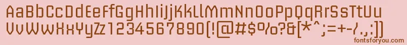 BriemakademistdRegular Font – Brown Fonts on Pink Background