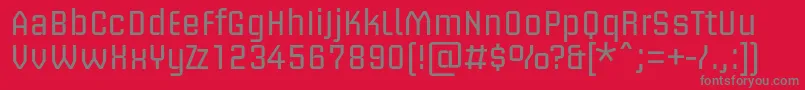 フォントBriemakademistdRegular – 赤い背景に灰色の文字