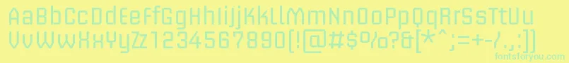 BriemakademistdRegular Font – Green Fonts on Yellow Background