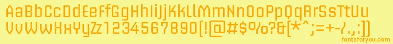 BriemakademistdRegular Font – Orange Fonts on Yellow Background