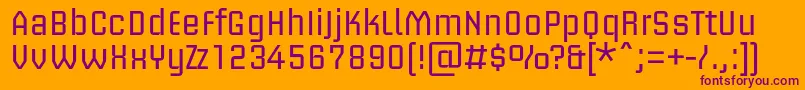 BriemakademistdRegular Font – Purple Fonts on Orange Background