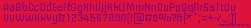 Police BriemakademistdRegular – polices violettes sur fond rouge
