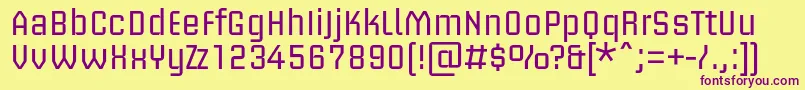 BriemakademistdRegular Font – Purple Fonts on Yellow Background
