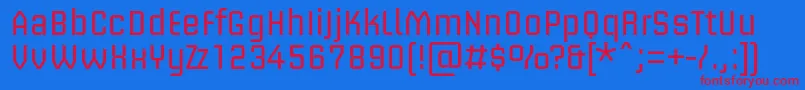 BriemakademistdRegular Font – Red Fonts on Blue Background