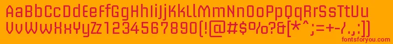 BriemakademistdRegular Font – Red Fonts on Orange Background