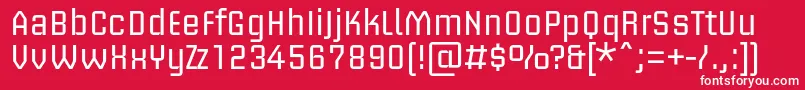 フォントBriemakademistdRegular – 赤い背景に白い文字