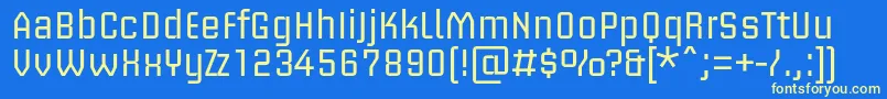 BriemakademistdRegular Font – Yellow Fonts on Blue Background