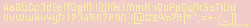 BriemakademistdRegular Font – Yellow Fonts on Pink Background