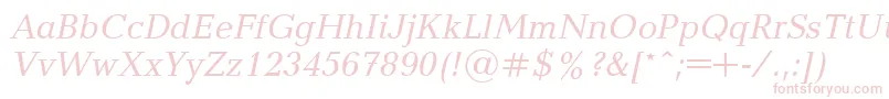 UkrainianbalticaItalic Font – Pink Fonts on White Background