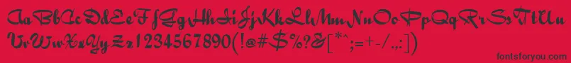 BaileyRegular Font – Black Fonts on Red Background