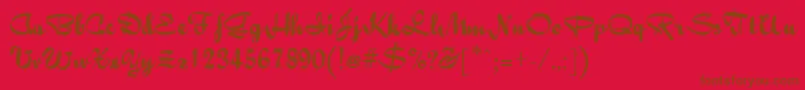 BaileyRegular Font – Brown Fonts on Red Background