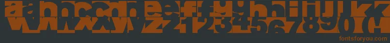 Шрифт Aifragment – коричневые шрифты на чёрном фоне