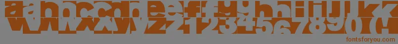 Шрифт Aifragment – коричневые шрифты на сером фоне