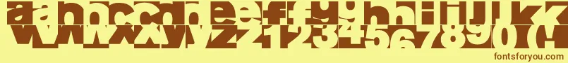 Aifragment Font – Brown Fonts on Yellow Background